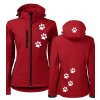 NAHLED bunda softshell damska tlapky packy red cervena daddies