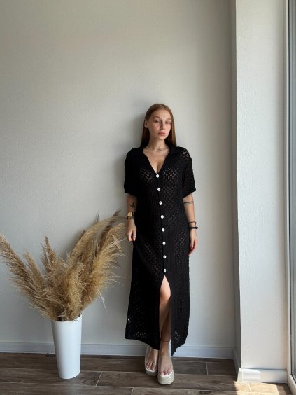 PLÁŽOVÉ ŠATY SOLE - ČIERNA