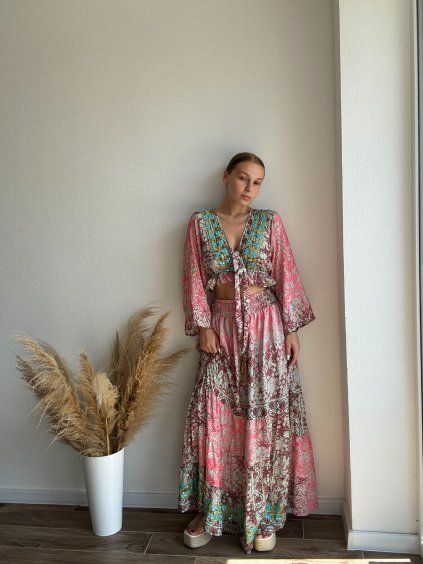 BOHO KOMPLET ALIM - RUŽOVÁ