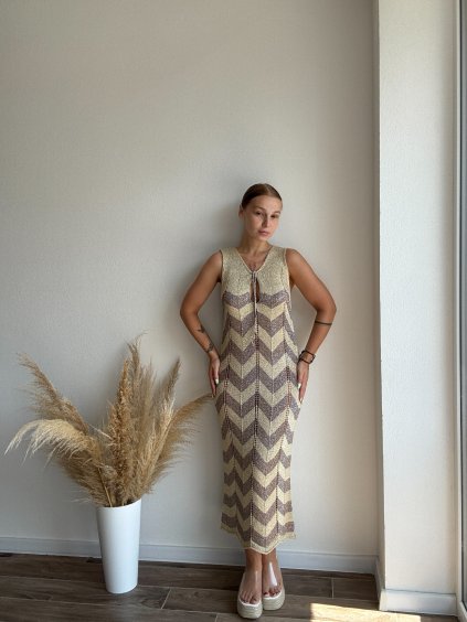 PLÁŽOVÉ ŠATY NONA - HNEDÁ