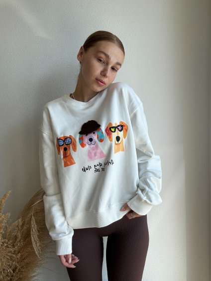 MIKINA DOGGY - BIELA