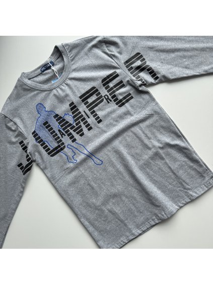 Chlapčenské mierne zateplené tričko Jumper sivá