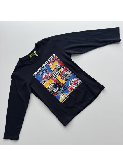 Chlapčenské mierne zateplené tričko monster truck