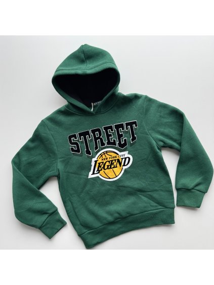 Chlapčenská zateplená mikina River zelená