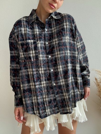 KAMIENKOVÁ KARO KOŠELA - MODRÁ