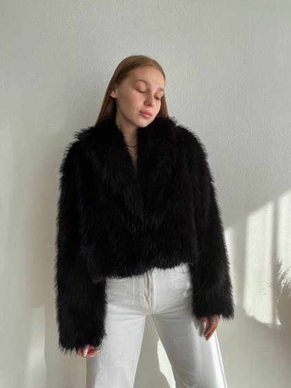 MINI KOŽUCH LIAM - ČIERNA