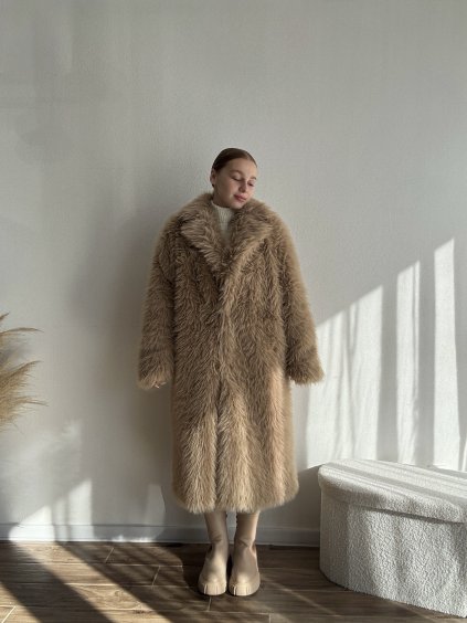 MAXI KOŽUCH RUTH - HNEDÁ