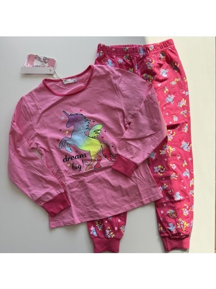 Dievčenské pyžamo Unicorn ružová