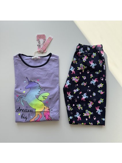 Dievčenské pyžamo Unicorn fialová