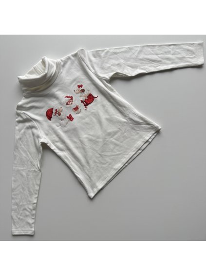 Dievčenský rolák Poodle biela