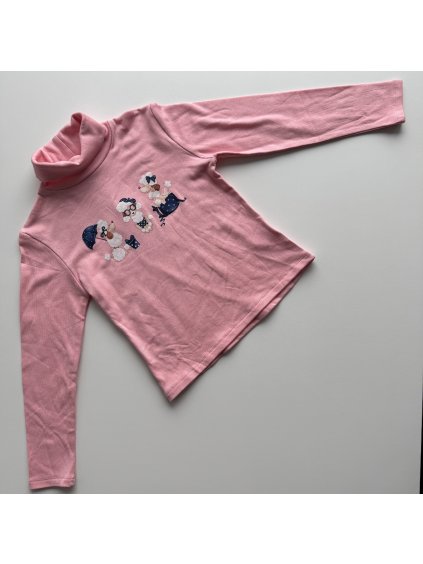 Dievčenský rolák Poodle bledoružová