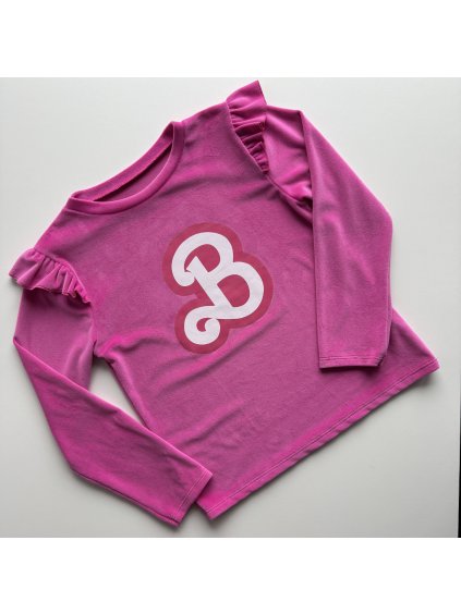 Dievčenské semišové tričko Barbie