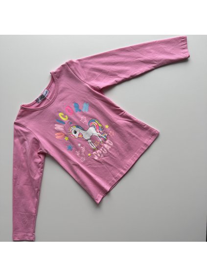 Dievčenské tričko Unicorn tmavoružová
