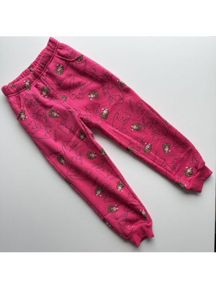 Dievčenské hrubo zateplené tepláky Iris tmavoružové