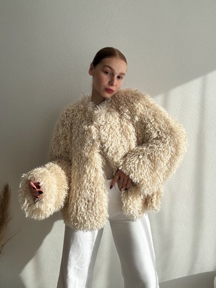 KOŽUCH RUBIN MONGOLSKÁ OVCA - KRÉMOVÁ