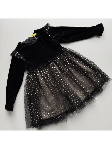 Dievčenské hrubo zateplené šaty Vivienne čierna