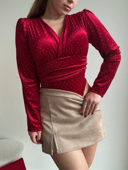 KAMIENKOVÉ BODY - MIA - ČERVENÁ