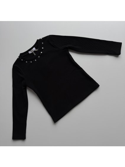 Dievčenské zateplené tričko Odessa čierna