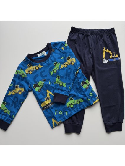 Chlapčenské pyžamo Tractor tmavomodrá