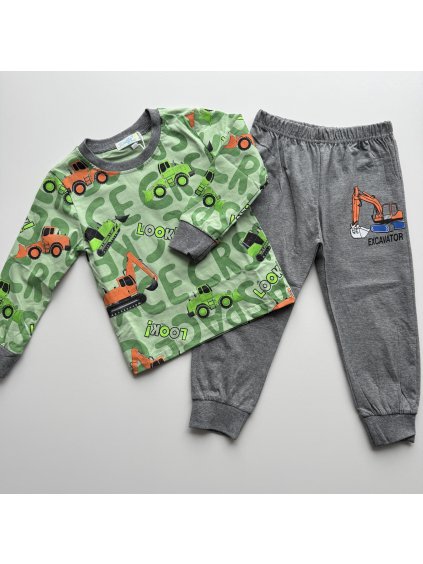 Chlapčenské pyžamo Tractor zelená