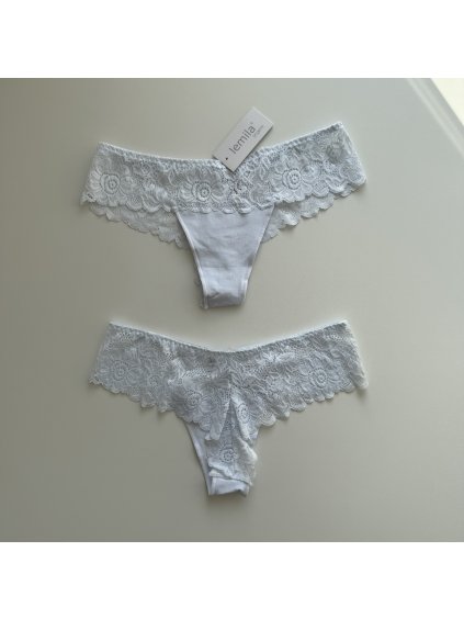 Tangá s čipkou 1942 biela