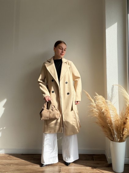 DLHÝ KABÁT KIRI - BÉŽOVÁ