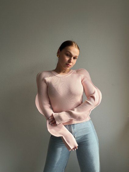 UPLETOVÝ PULOVER - ARVO - RUŽOVÁ