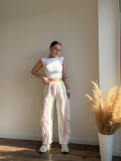 TEPLÁKY ŠTÝL ADIDAS - BIELA