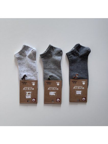 Nízke ponožky so psíkom FD8025