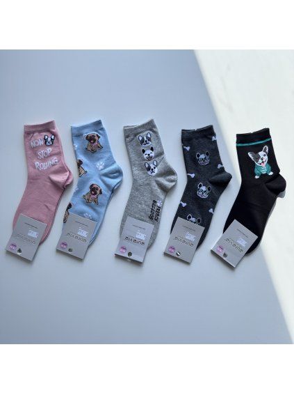 Dámske ponožky so psíkmi NZP9681