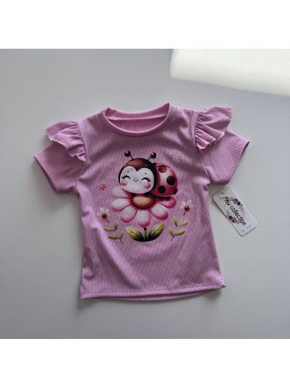 Dievčenské tričko s krátkym rukávom Ladybug