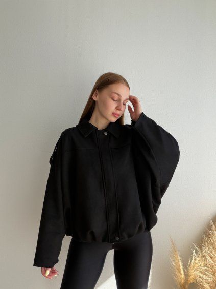 SEMIŠOVÁ BOMBER BUNDA NEIRA - ČIERNA