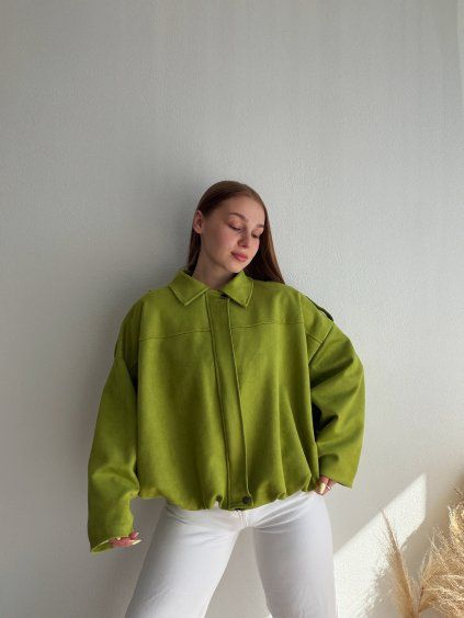 SEMIŠOVÁ BOMBER BUNDA NEIRA - LIMETKOVÁ