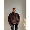 SEMIŠOVÁ OVERSIZE BOMBERA CÉLIA - ČOKOLÁDOVÁ