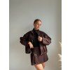 SEMIŠOVÝ SKORT CÉLIA - ČOKOLÁDOVÁ