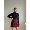 SEMIŠOVÝ SKORT CÉLIA - BORDOVÁ