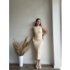 BÉŽOVÉ ELASTICKÉ ŠATY - NORI