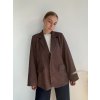 Semišové sako AMIS - ČOKOLÁDOVÁ