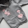 Dievčenská zateplená mikina Pudlík sivá