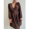 LUREXOVE ŠATY ELOIS - ČOKOLÁDOVÁ