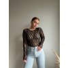 ČIPKOVANÝ TOP KATIA  - ČIERNA