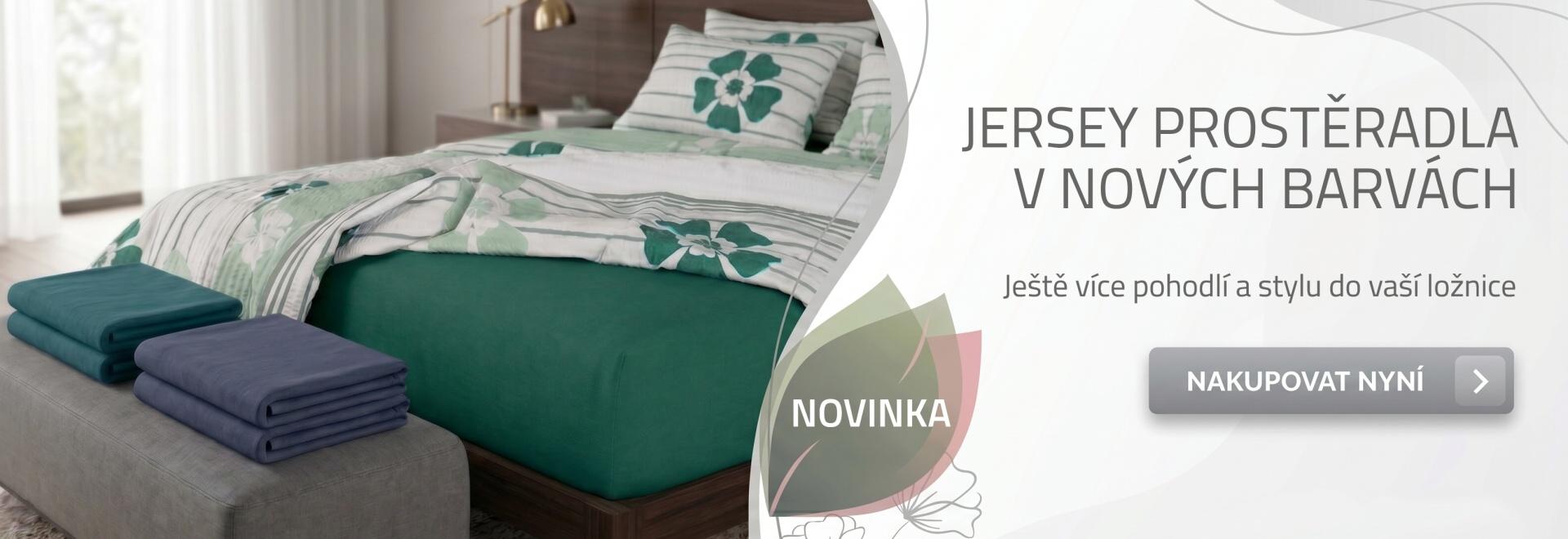 Jersey prostěradla v nových barvách – kvalitní prostěradla skladem