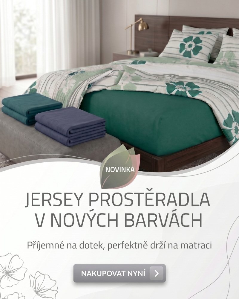 Jersey prostěradla v nových barvách – kvalitní prostěradla skladem