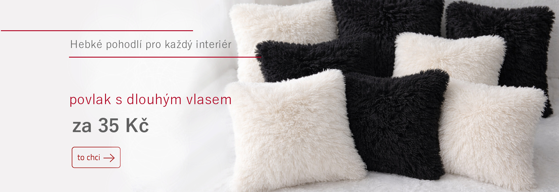 Povlak s dlouhým vlasem