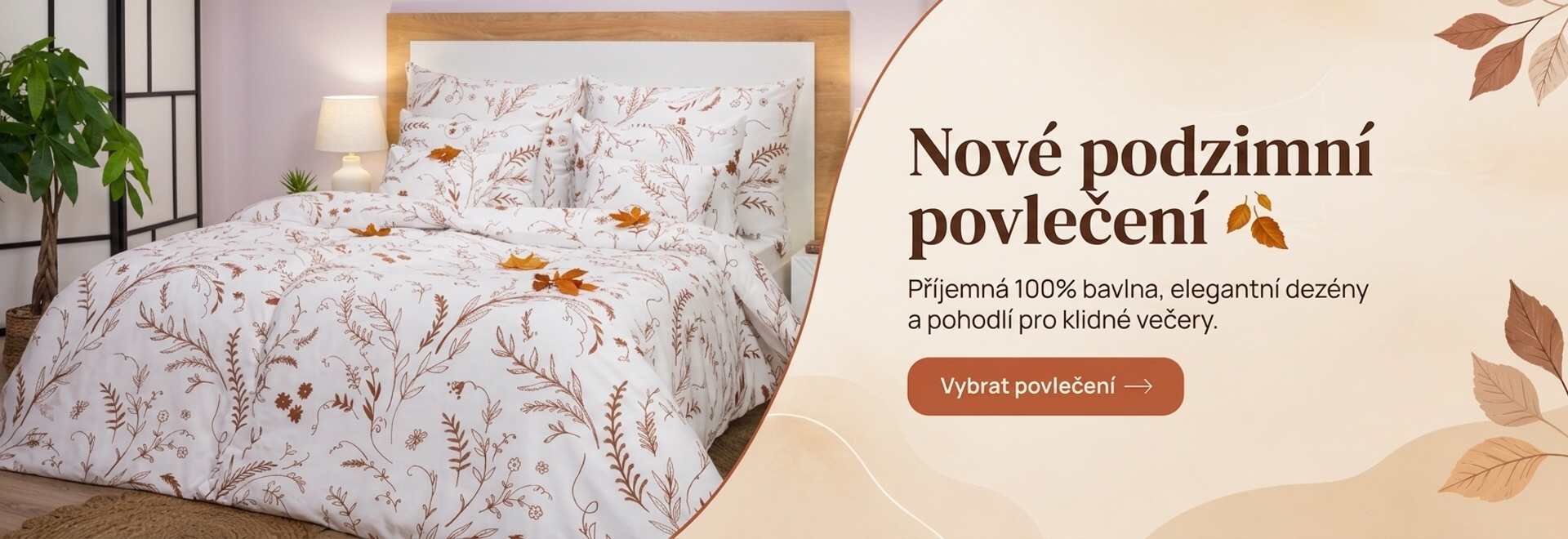 Podzimní bavlněné povlečení