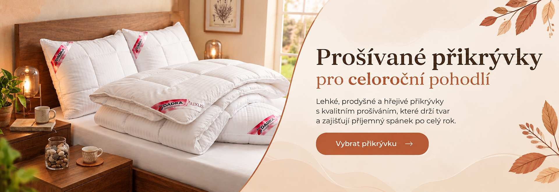 Lehké, prodyšné a hřejivé přikrývky