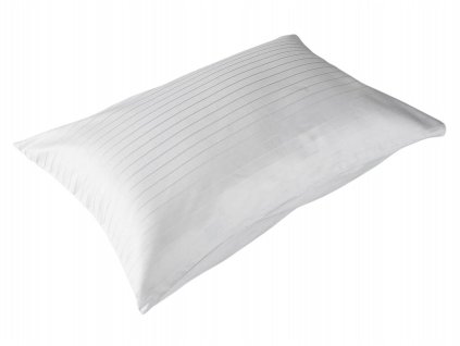Povlak na polštář atlas grádl Polycotton bílý pruh (Rozměr 70x90)