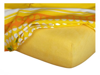 Froté prostěradlo tmavě žluté (Rozměr 100x200x20)