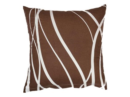 Povlak na polštář bavlna Vlny banánové na tmavě hnědém (Rozměr 40x50)