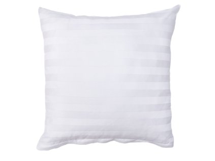 Povlak na polštář atlas grádl bílý proužek 2 cm (Rozměr 40x40)
